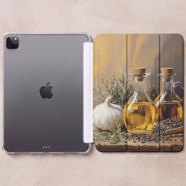 iPad-Hülle - Stilleben - Olivenöl - Knoblauch - Kräuter — 6