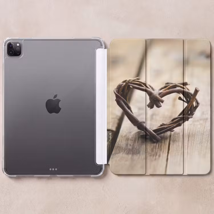 iPad-Hülle - Herz - Holz - Natur - Äste - Braun — 6