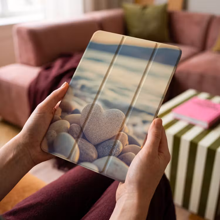 iPad-Hülle - Herz - Steine - Natur - Kieselsteine - Zen - Kieselsteine — 4