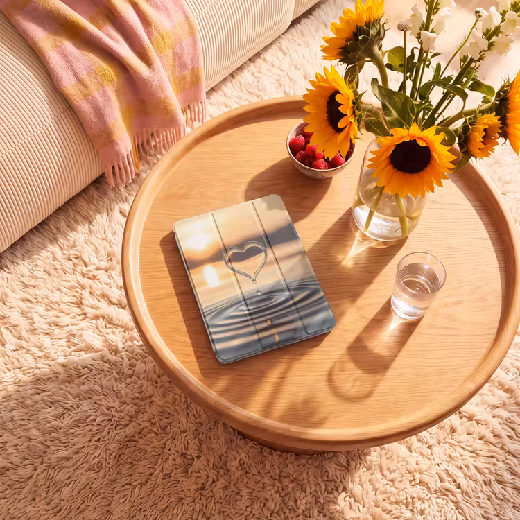 iPad-Hülle - Herz - Wasser - Sonnenuntergang - Natur - Zen — 2