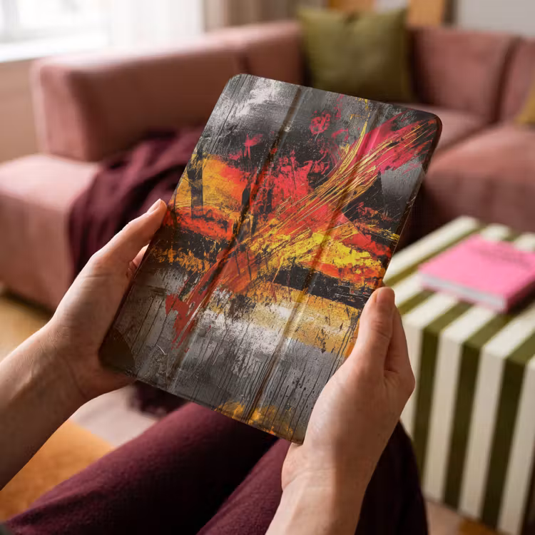 iPad-Hülle - Kunst - Schwarz - Abstrakt — 4