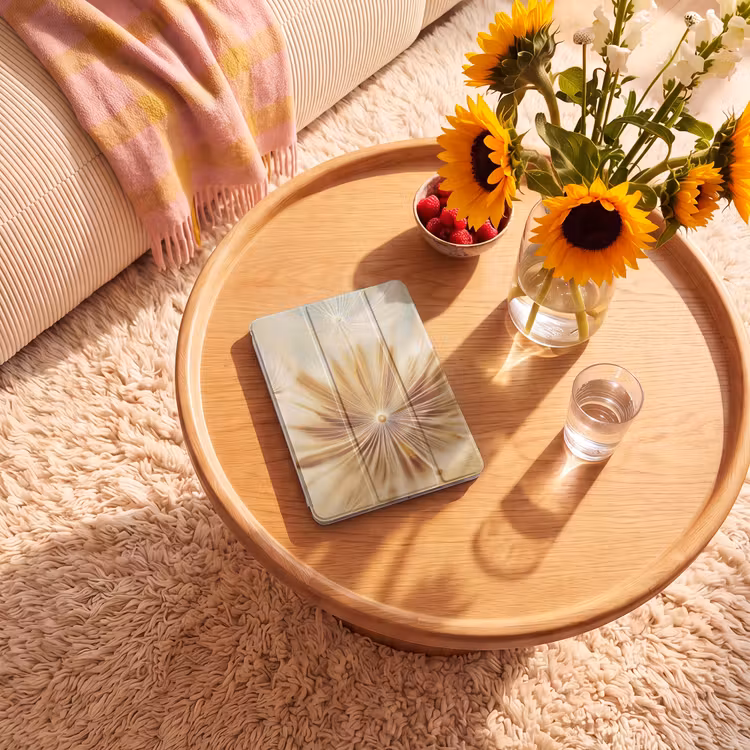 iPad-Hülle - Löwenzahn - Beige - Abstrakt - Modern - Natur — 2