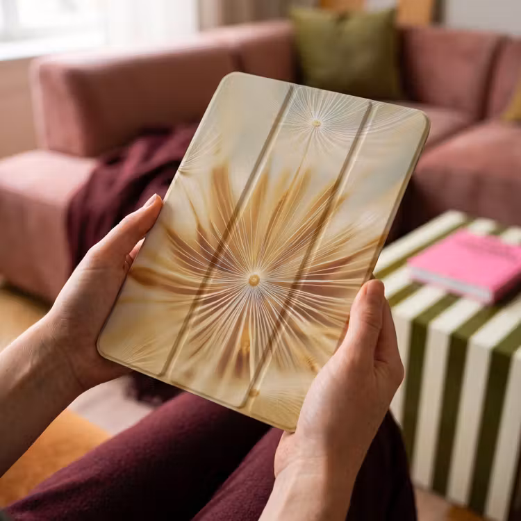 iPad-Hülle - Löwenzahn - Beige - Abstrakt - Modern - Natur — 4