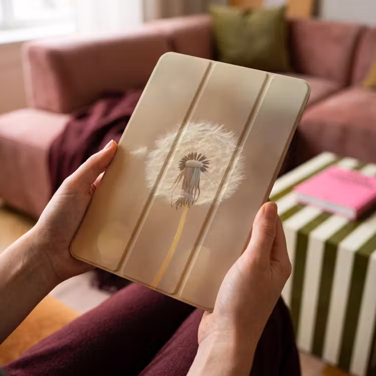 iPad-Hülle - Löwenzahn - Beige - Natur - Blume — 4