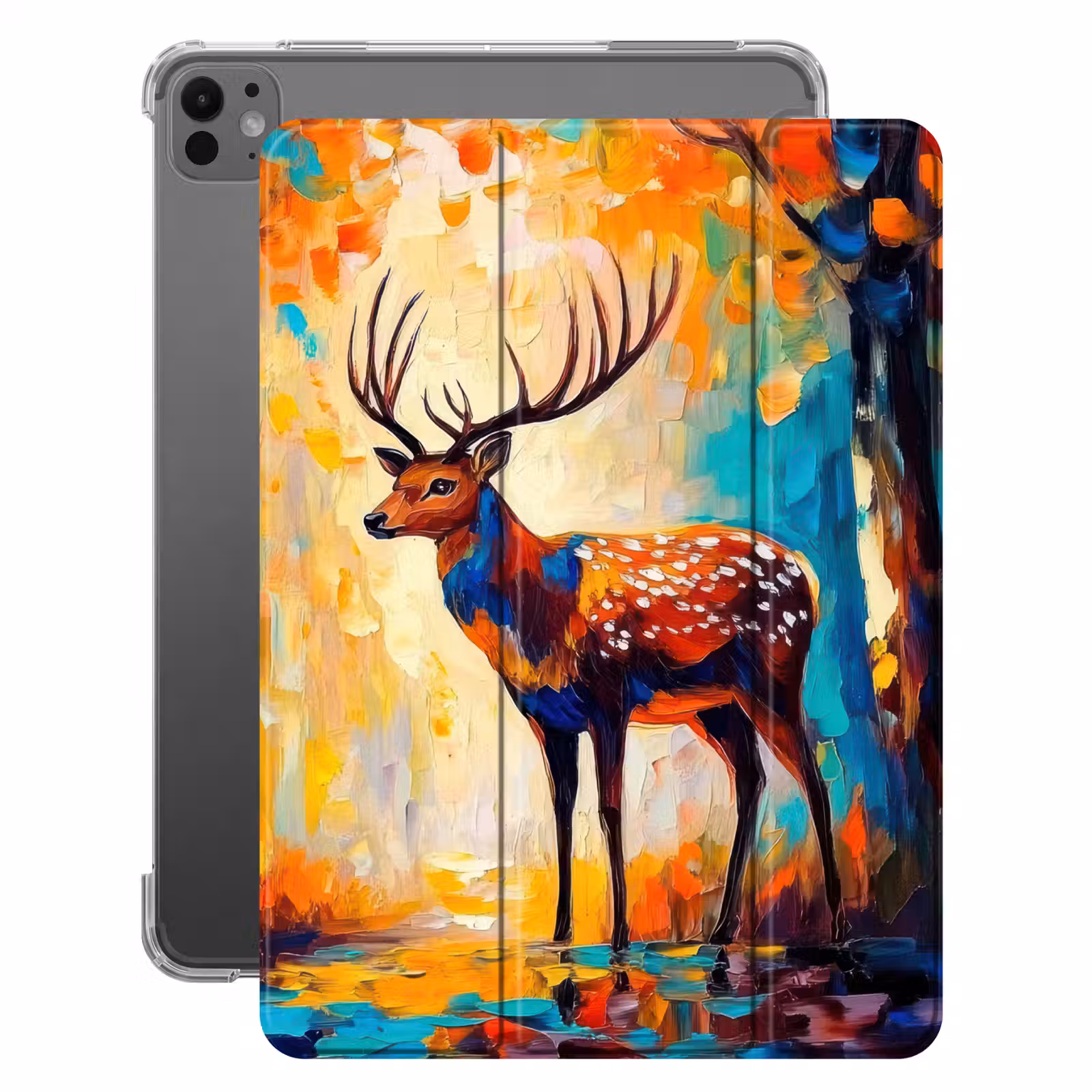 iPad-Hülle - Hirsche - Waldtiere - Natur - Kunst — 1