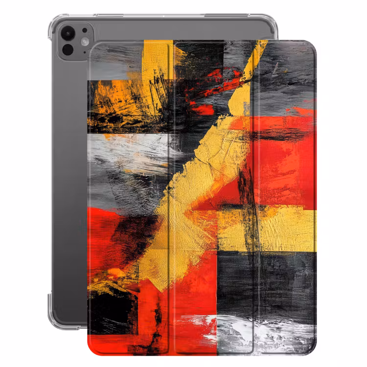 iPad-Hülle - Abstrakte Kunst - Gold - Schwarz — 1