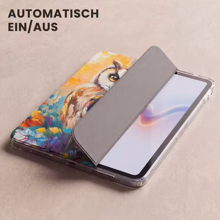 iPad-Hülle - Eule - Blumen - Kunst - Sonnenuntergang — 5