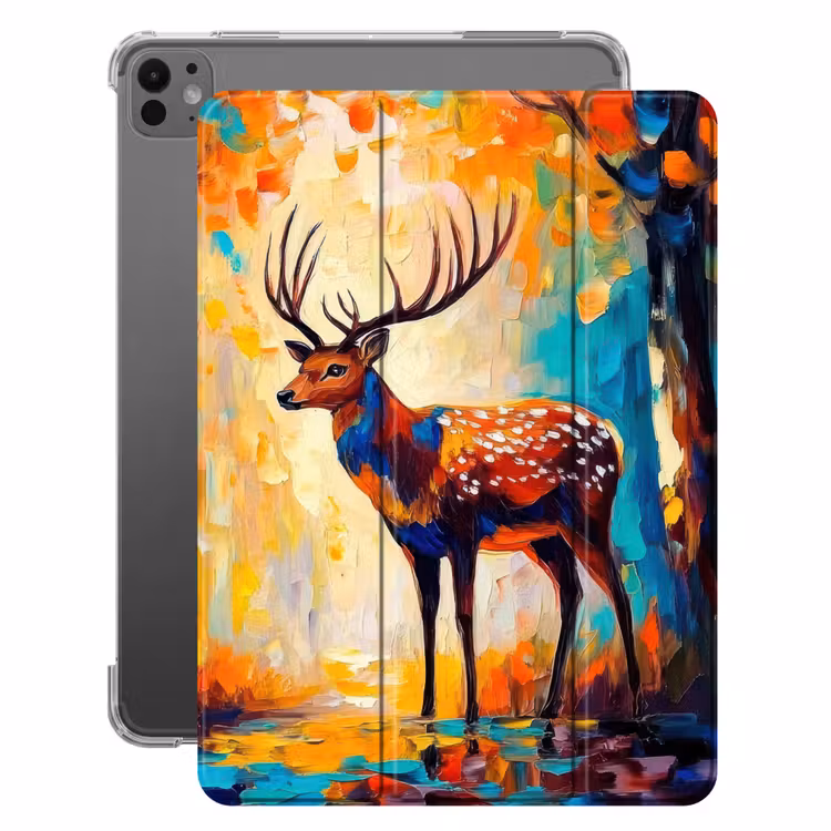 iPad-Hülle - Hirsche - Waldtiere - Natur - Kunst — 1