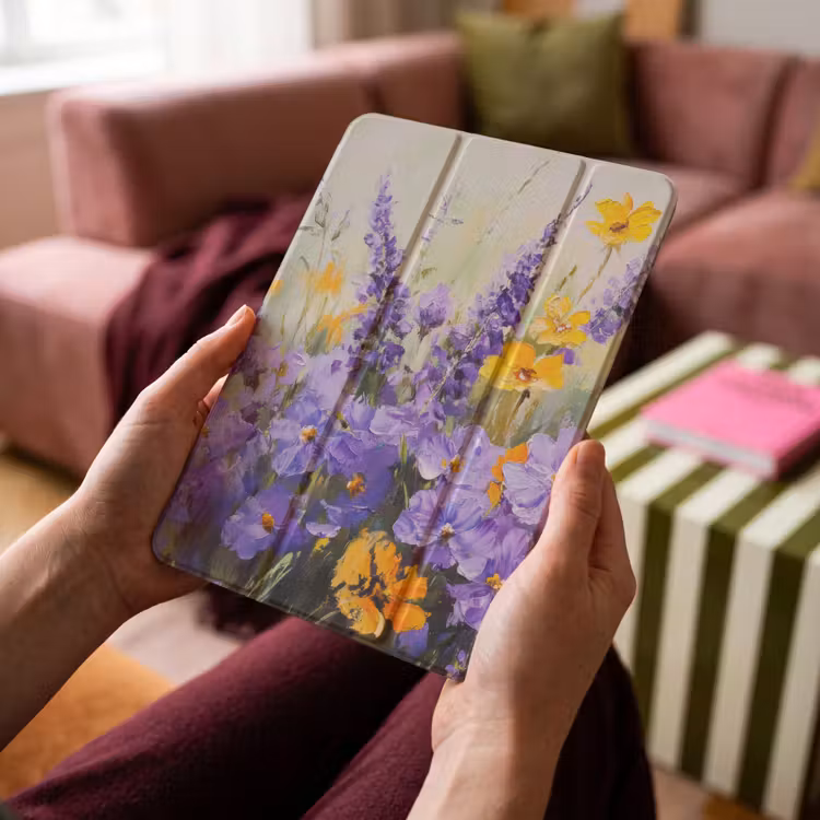 iPad-Hülle - Lavendel - Blumen - Natur - Kunst — 4
