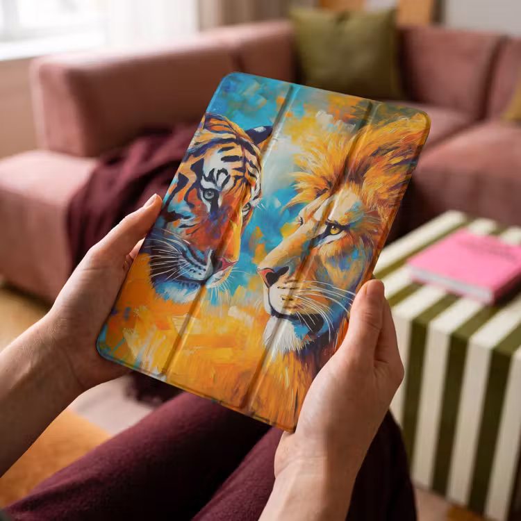iPad-Hülle - Tiere - Kunst - Löwe - Tiger — 4
