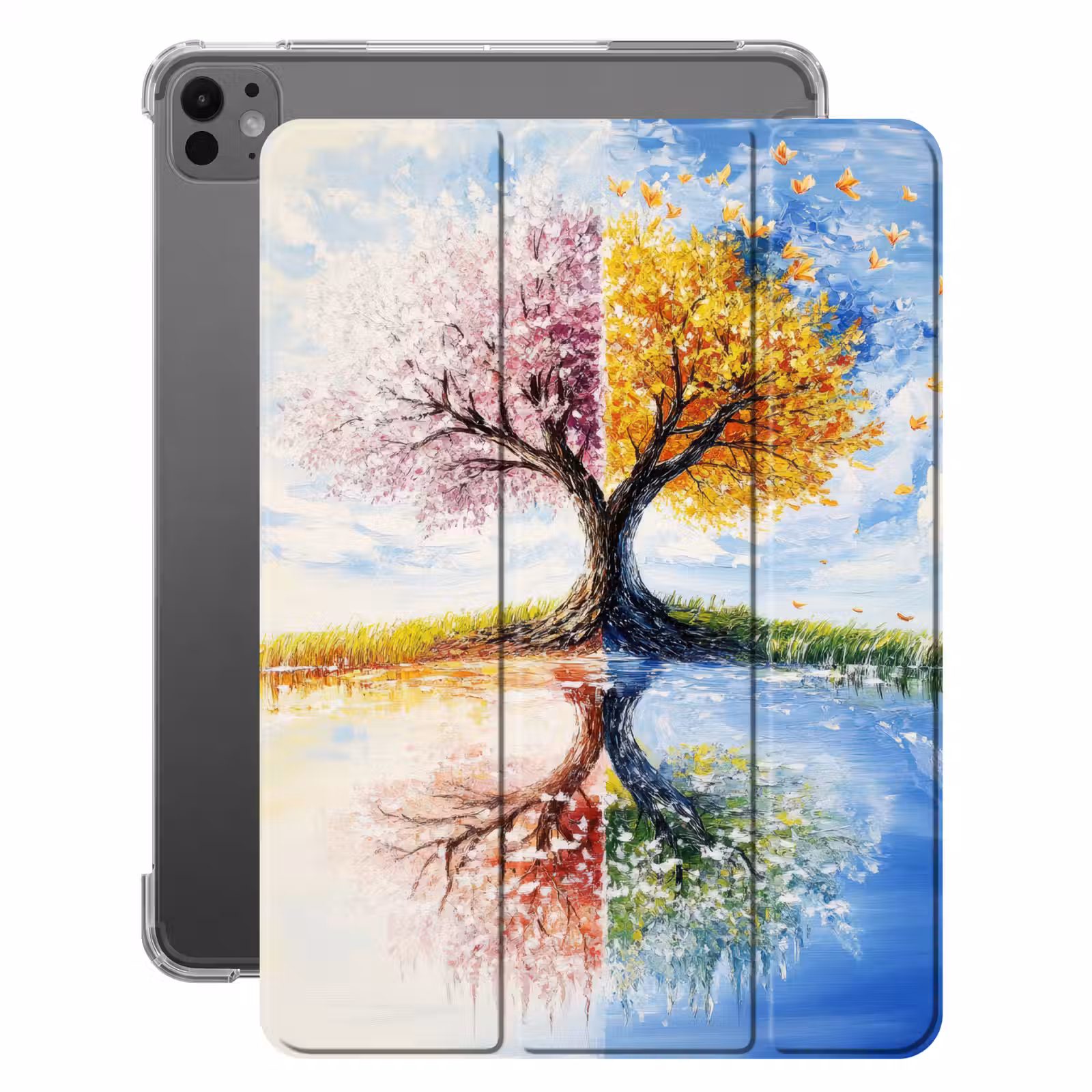 iPad-Hülle - Baum - Kunst - Jahreszeiten - Frühling - Herbst — 1