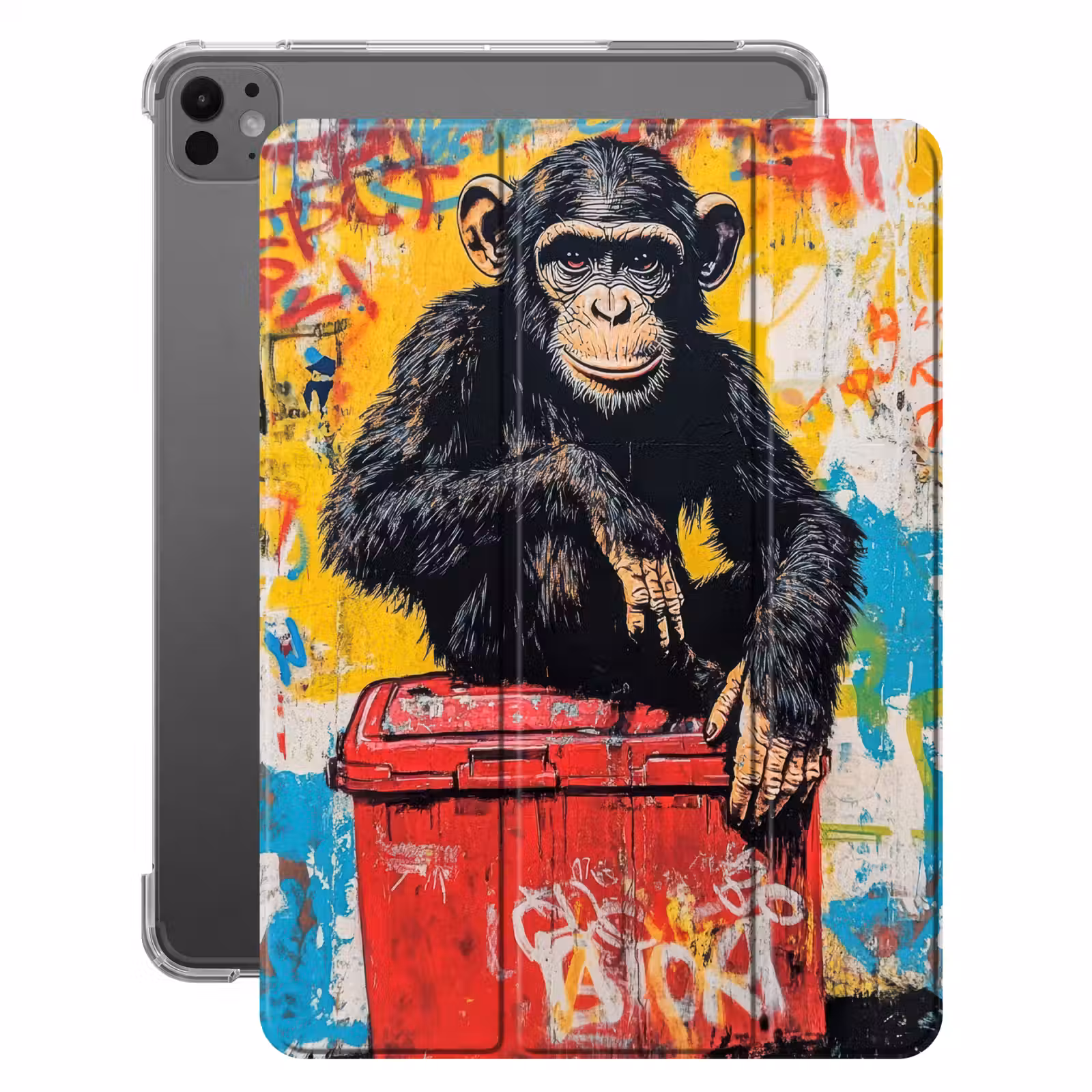 iPad-Hülle - Graffiti - Affe - Straßenkunst - Tiere — 1