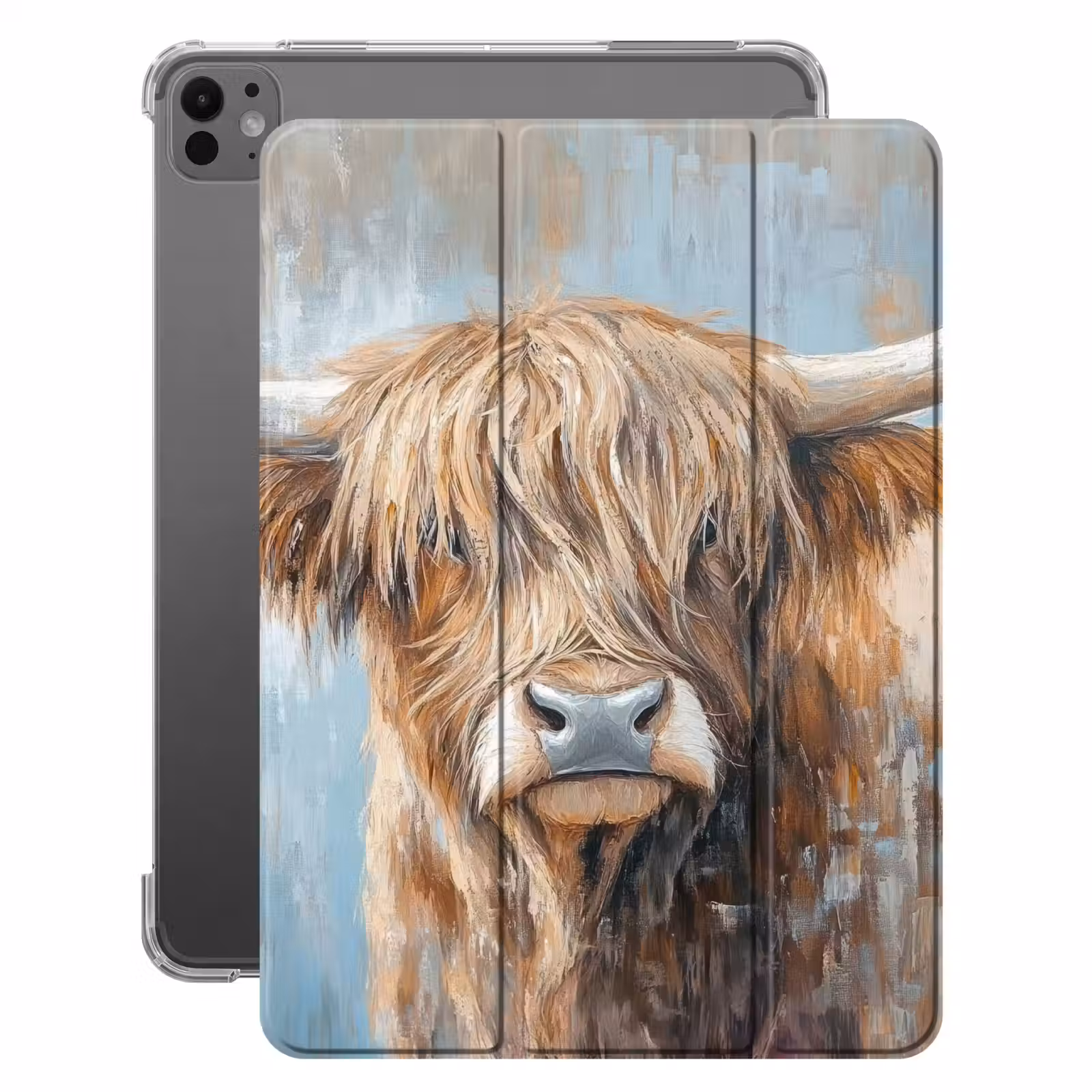iPad-Hülle - Schottische Highlander - Tiere - Kuh - Straßenkunst — 1