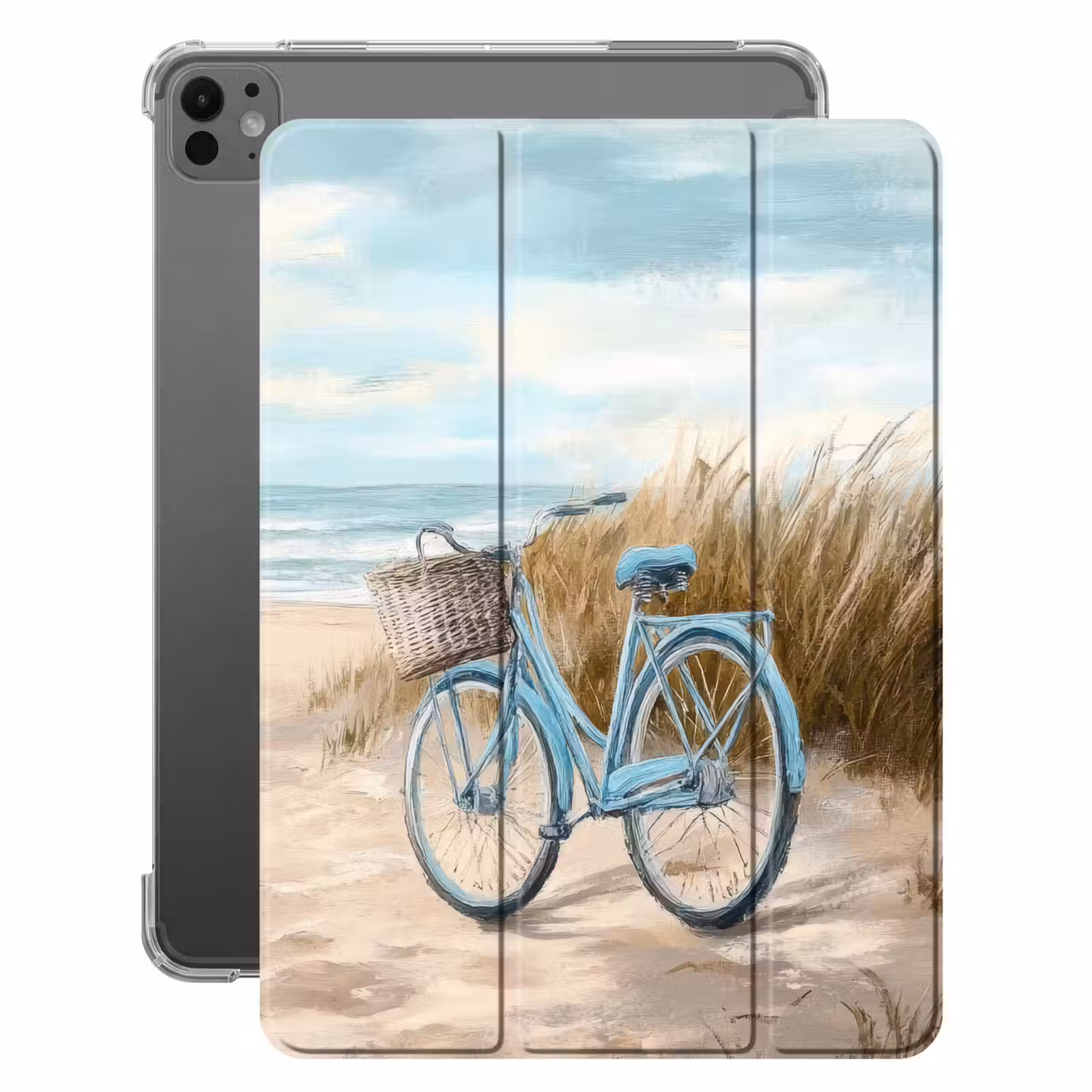 iPad-Hülle - Strand - Meer - Fahrrad - Vintage - Blumen — 1