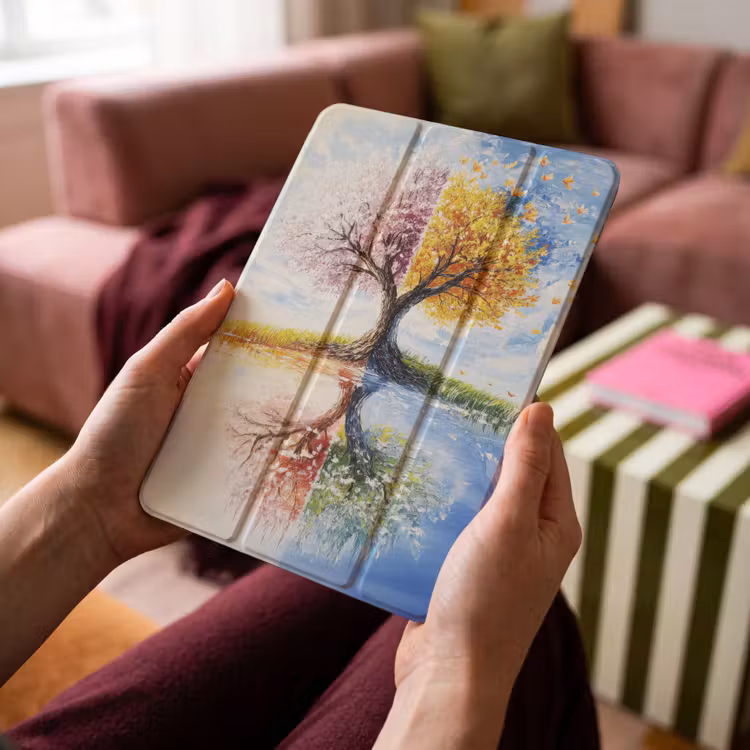 iPad-Hülle - Baum - Kunst - Jahreszeiten - Frühling - Herbst — 4