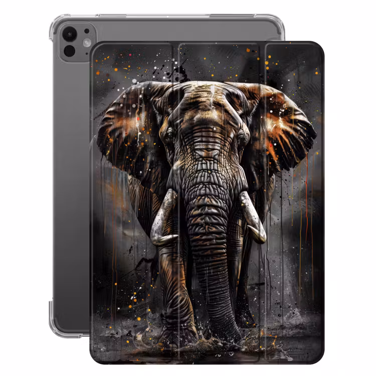 iPad-Hülle - Elefant - Aquarell - Wildtiere - Luxus — 1