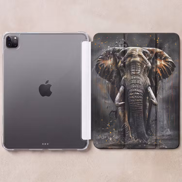 iPad-Hülle - Elefant - Aquarell - Wildtiere - Luxus — 6