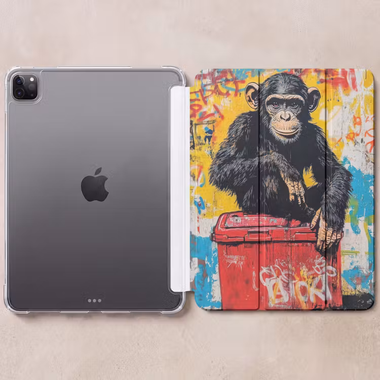 iPad-Hülle - Graffiti - Affe - Straßenkunst - Tiere — 6