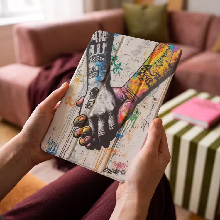 iPad-Hülle - Graffiti - Hände - Vintage - Straßenkunst — 4