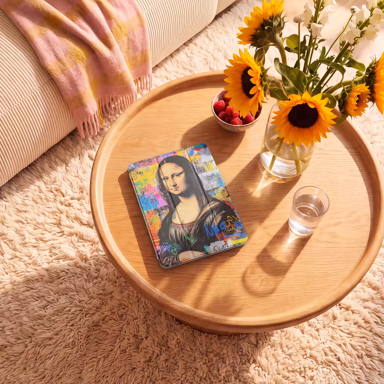 iPad-Hülle - Graffiti - Neon - Mona Lisa - Kunst - Da Vinci — 2