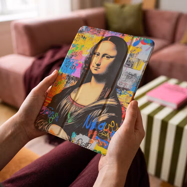 iPad-Hülle - Graffiti - Neon - Mona Lisa - Kunst - Da Vinci — 4
