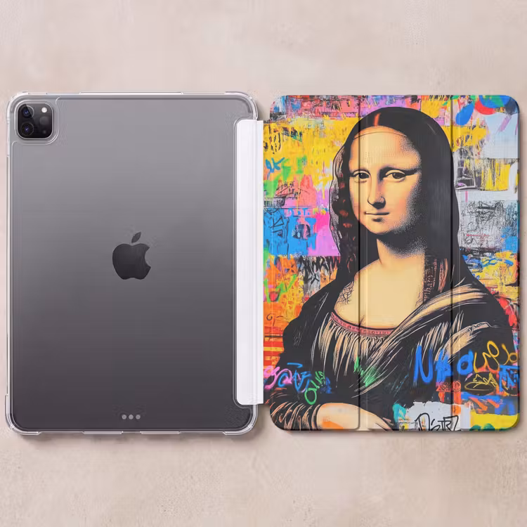 iPad-Hülle - Graffiti - Neon - Mona Lisa - Kunst - Da Vinci — 6