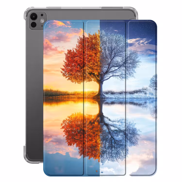 iPad-Hülle - Jahreszeiten - Kunst - Baum - Herbst - Winter — 1