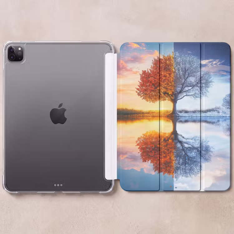 iPad-Hülle - Jahreszeiten - Kunst - Baum - Herbst - Winter — 6