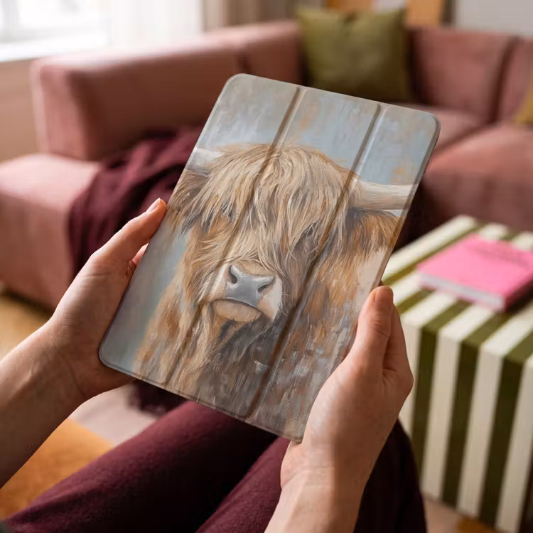iPad-Hülle - Schottische Highlander - Tiere - Kuh - Straßenkunst — 4