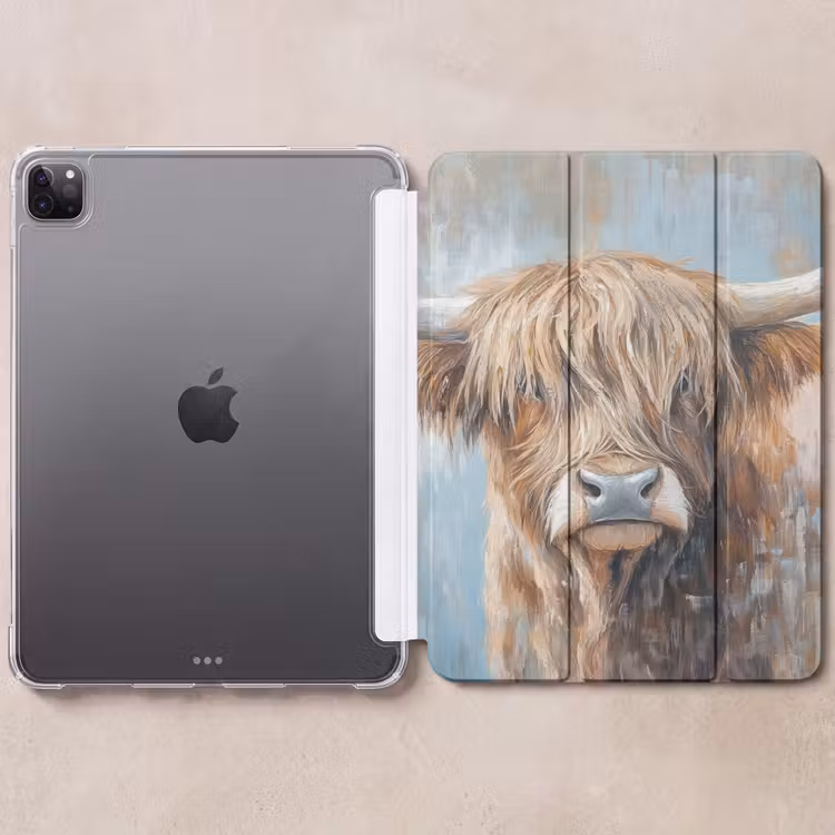 iPad-Hülle - Schottische Highlander - Tiere - Kuh - Straßenkunst — 6