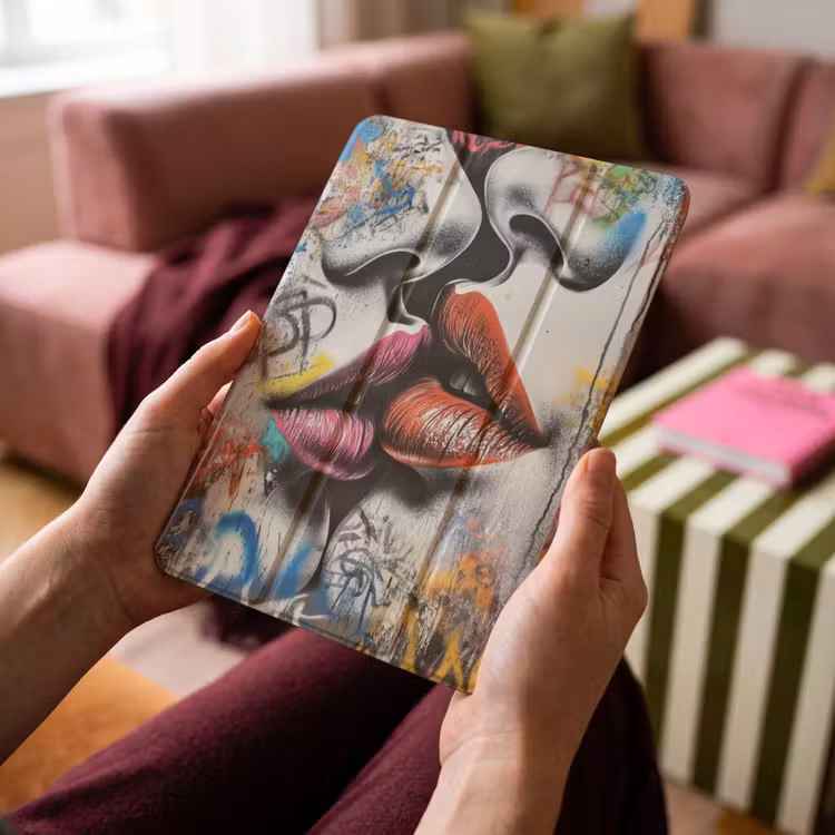 iPad-Hülle - Straßenkunst - Lippen - Kuss - Graffiti — 4