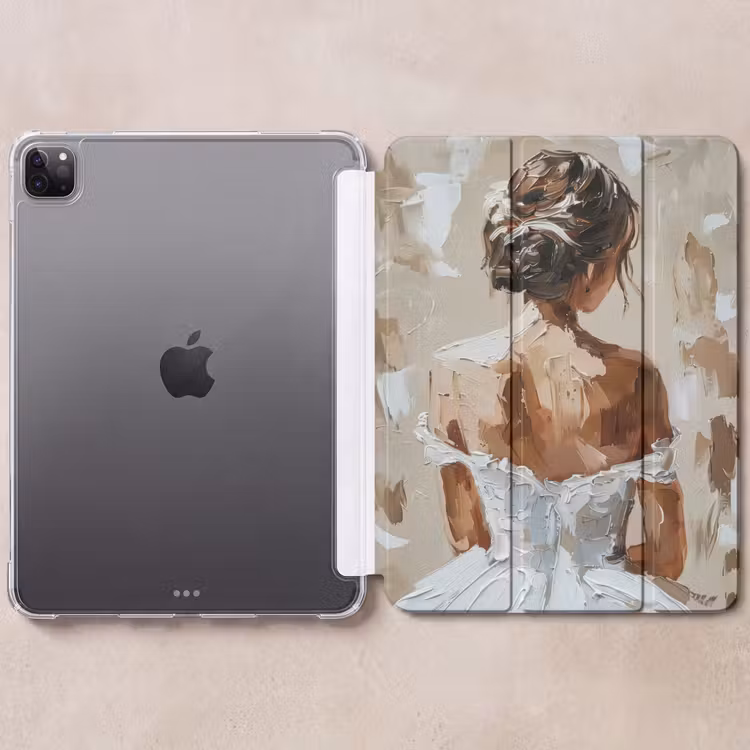 iPad-Hülle - Frau - Farbe - Abstrakt - Beige - Modern — 6