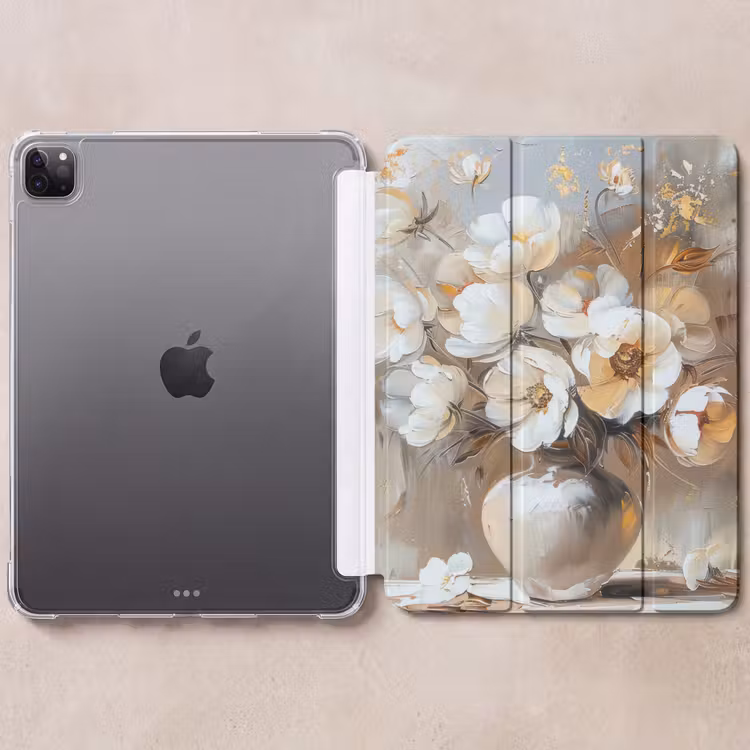 iPad-Hülle - Vase - Blumen - Kunst - Gold — 6