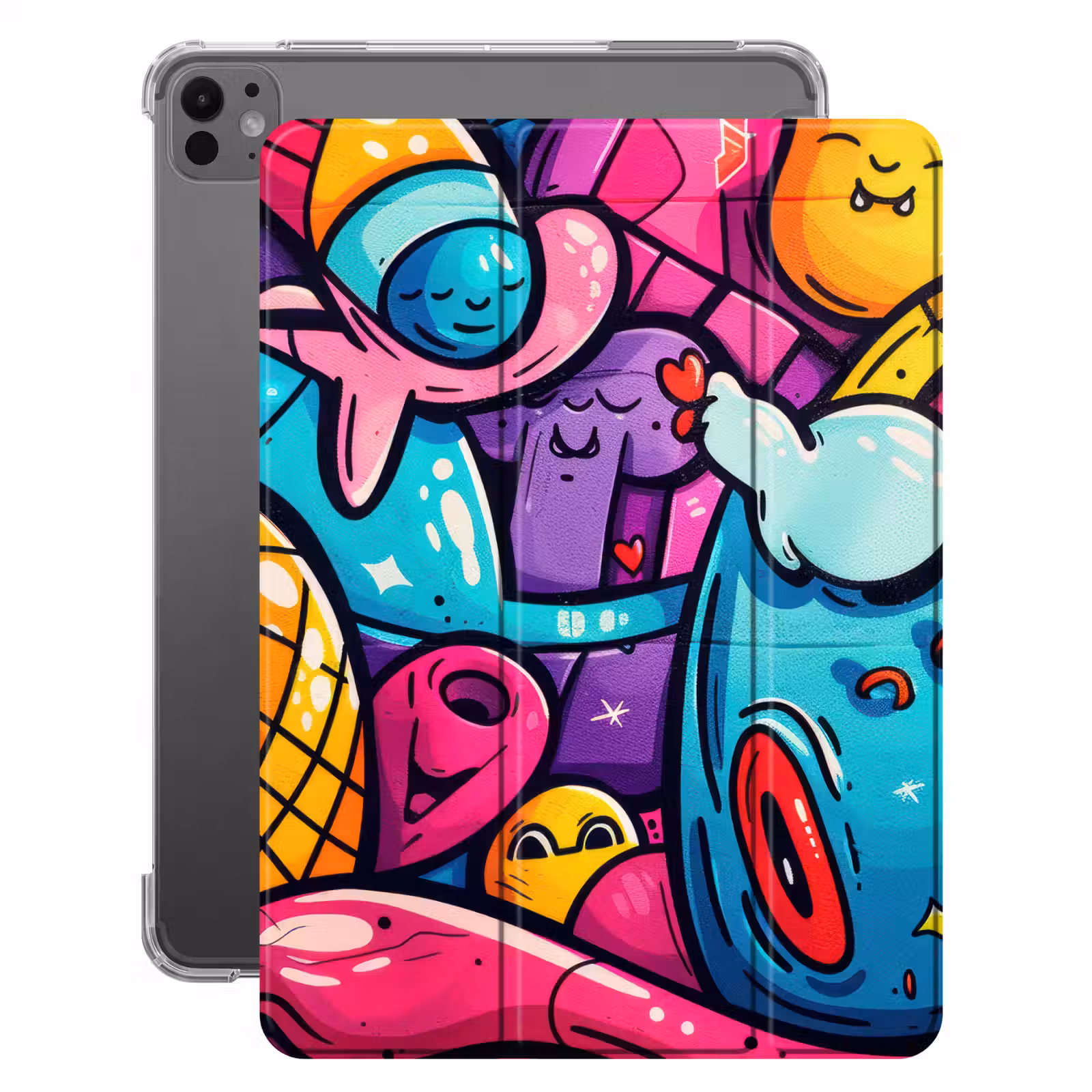iPad-Hülle - Abstrakt - Neon - Design - Bunt - Graffiti — 1