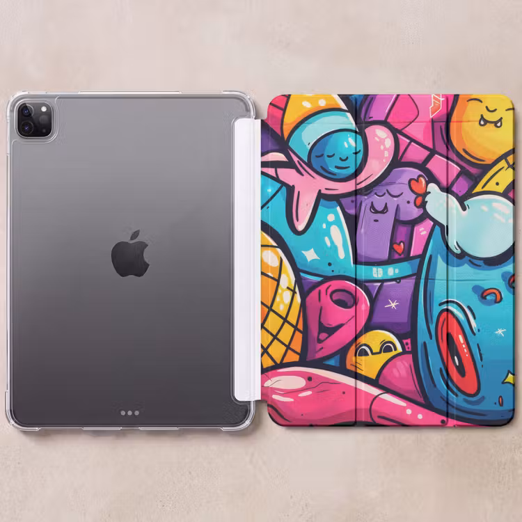 iPad-Hülle - Abstrakt - Neon - Design - Bunt - Graffiti — 6