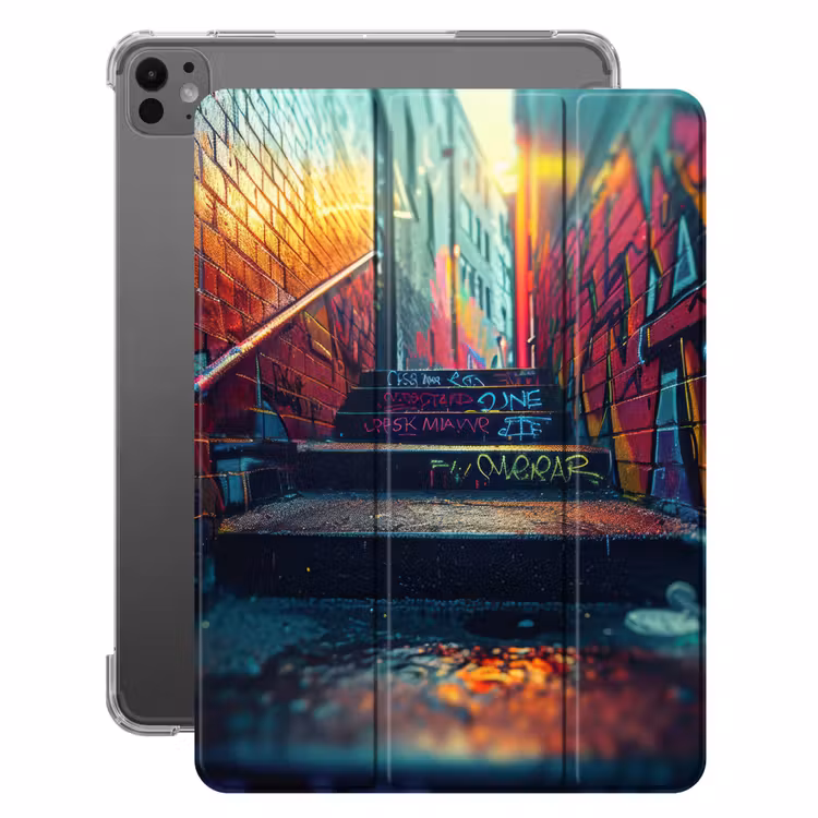 iPad-Hülle - Architektur - Neon - Treppe - Graffiti — 1