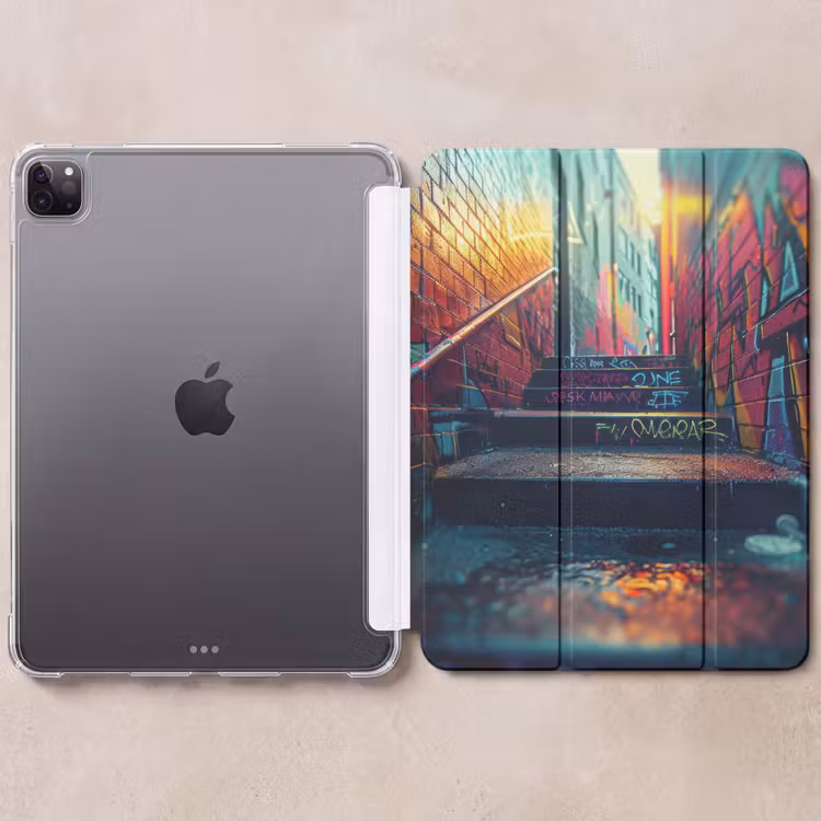 iPad-Hülle - Architektur - Neon - Treppe - Graffiti — 6