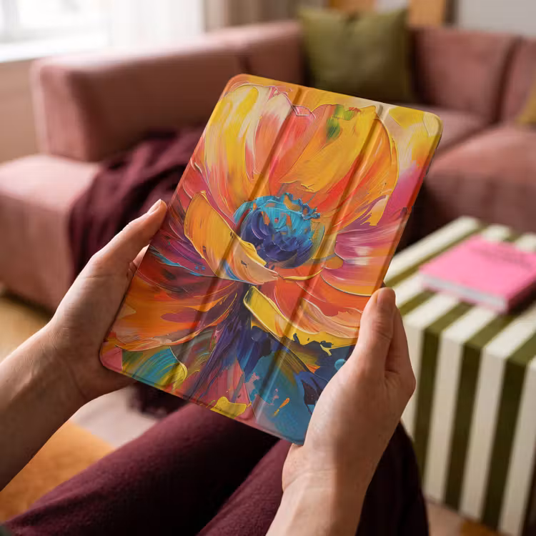 iPad-Hülle - Blume - Lackierung - Modern - Abstrakt - Farben — 4