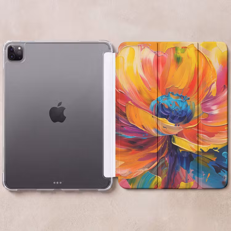 iPad-Hülle - Blume - Lackierung - Modern - Abstrakt - Farben — 6