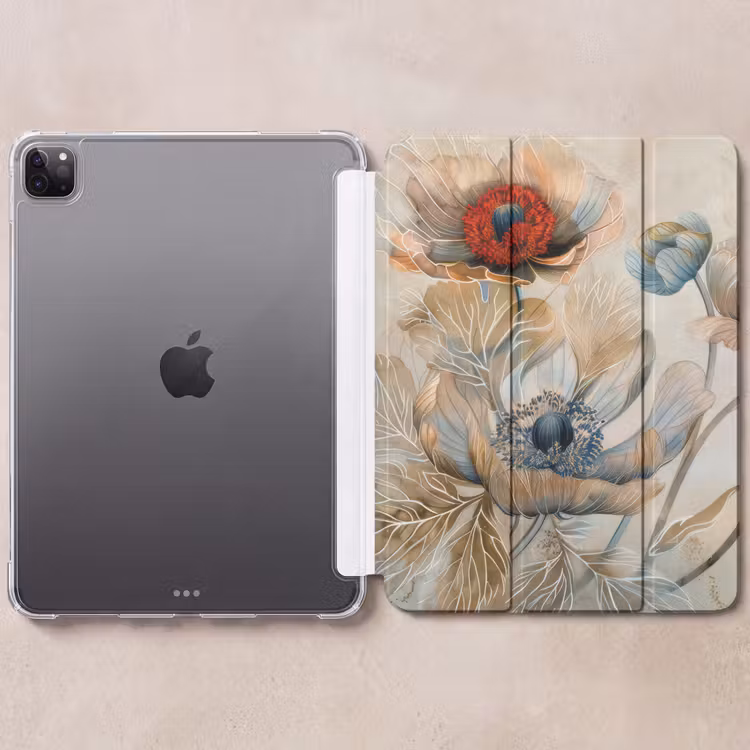 iPad-Hülle - Blumen - Beige - Modern - Illustration — 6