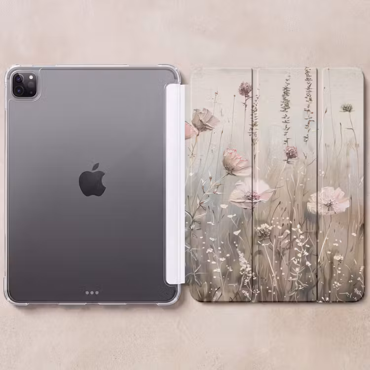 iPad-Hülle - Blumen - Rosa - Modern - Beige — 6