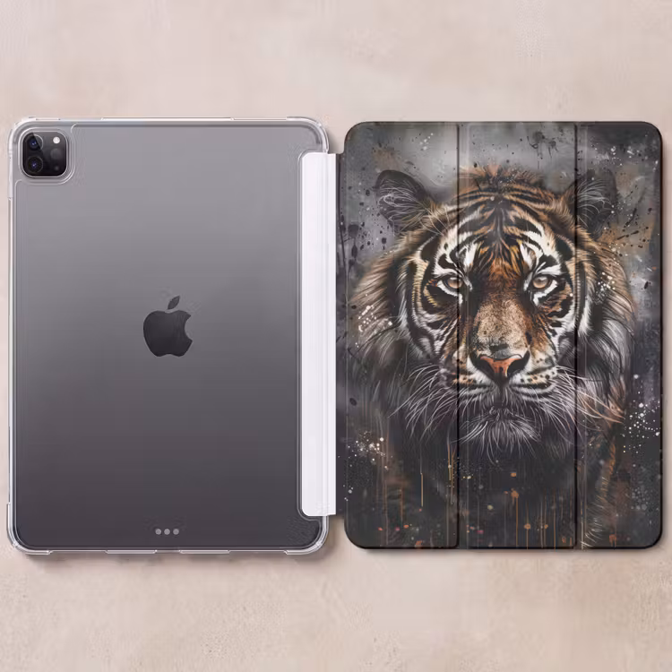 iPad-Hülle - Tiger - Tiere - Porträt - Luxus - Schwarz — 6