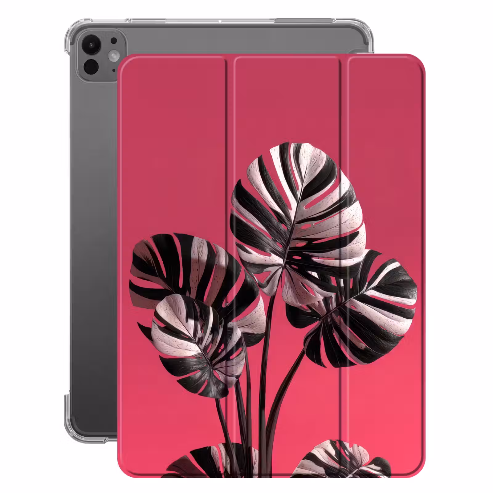 iPad-Hülle - Blätter - Rund - Rosa — 1