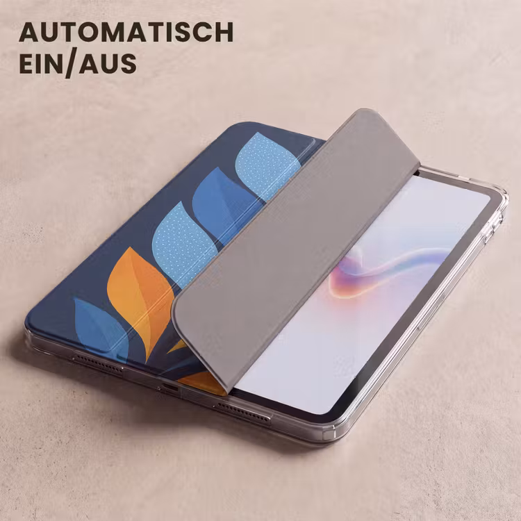 iPad-Hülle - Abstrakt - Blätter - Blau — 5