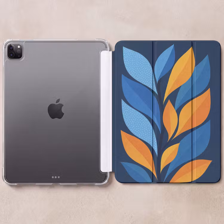 iPad-Hülle - Abstrakt - Blätter - Blau — 6