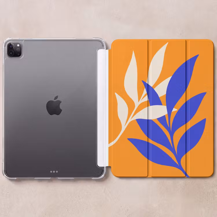 iPad-Hülle - Äste - Blätter - Minimalistisch - Blau — 6