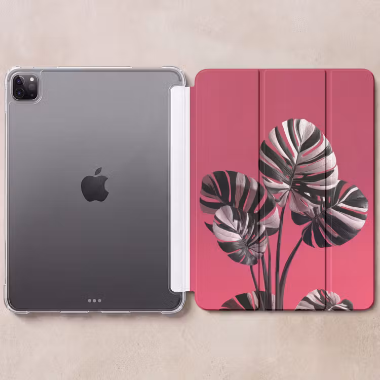 iPad-Hülle - Blätter - Rund - Rosa — 6