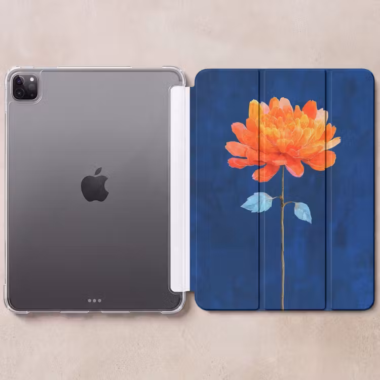 iPad-Hülle - Blume - Orange - Blätter — 6