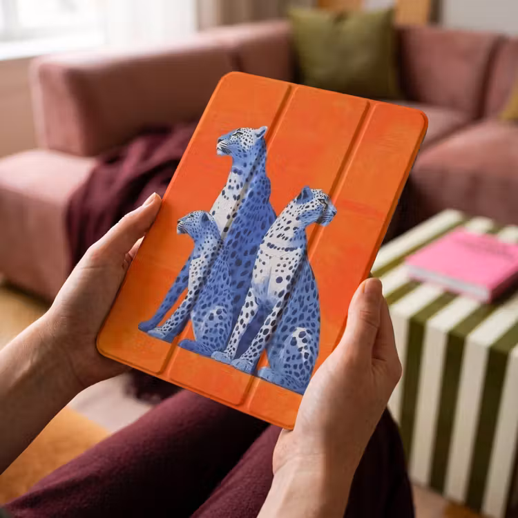 iPad-Hülle - Leoparden - Punkte - Orange — 4