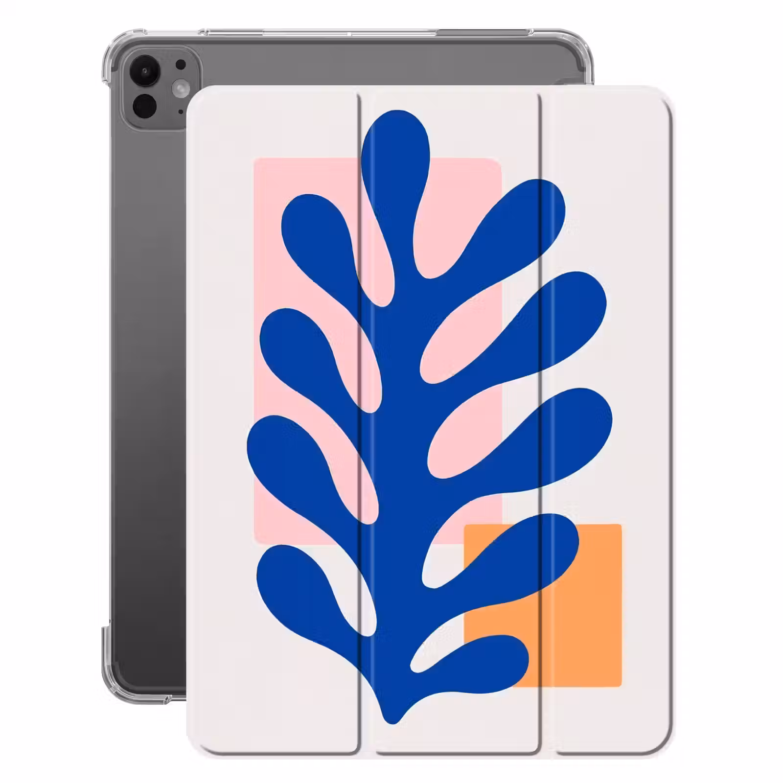 iPad-Hülle - Abstrakt - Blatt - Blau - Rechtecke — 1